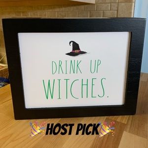 Rae Dunn “DRINK UP WITCHES” Lettering Farmhouse wood sign